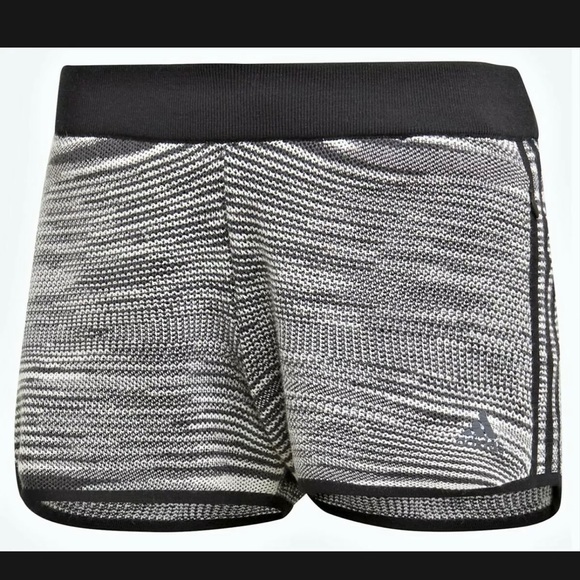 MISSONI‎ x Adidas Women's 'Marathon' Knit Space-Dyed Melange Shorts Blk/Wht NWT - Picture 12 of 12